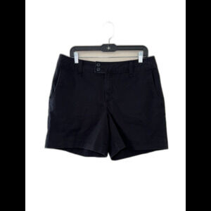 Eddie Bauer Women’s High‑Rise Black Cotton Shorts Size 14